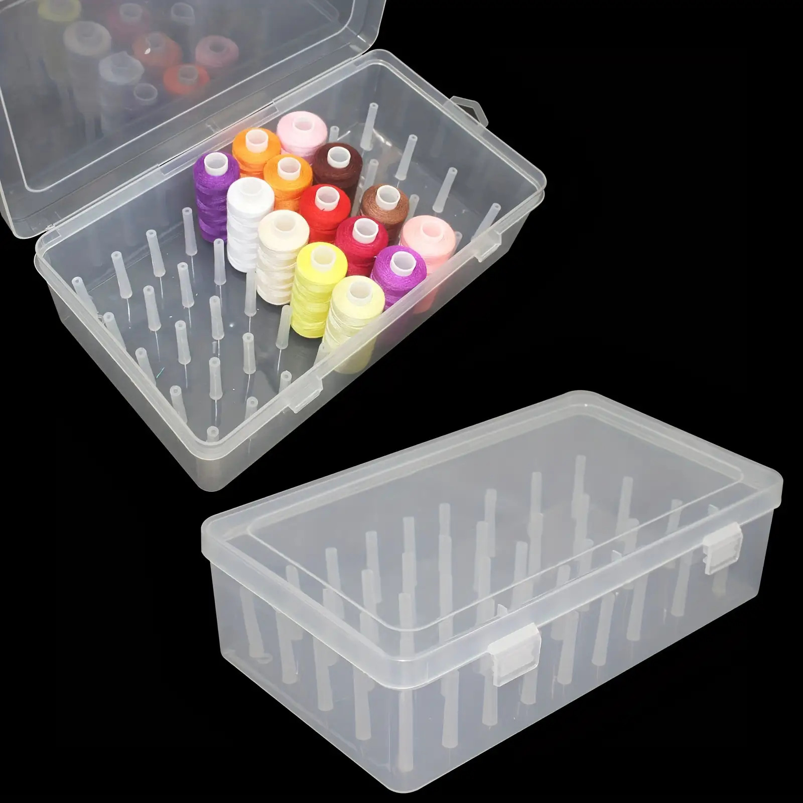 Clear Plastic Sewing Thread St - Craft Embellishment Storage 评论和价格
