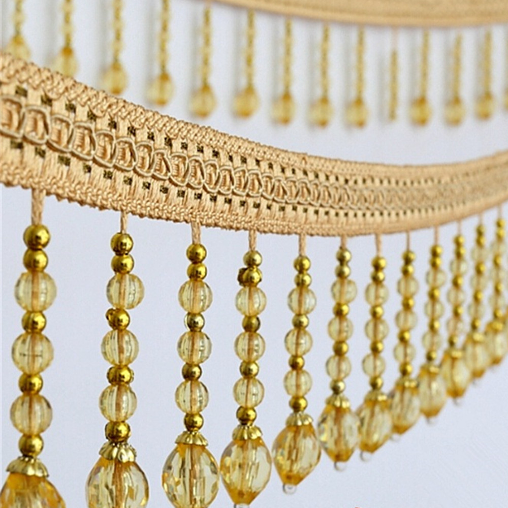 12yards Briaded Hanging Beads  - Beaded Trim Fringe 评论和价格
