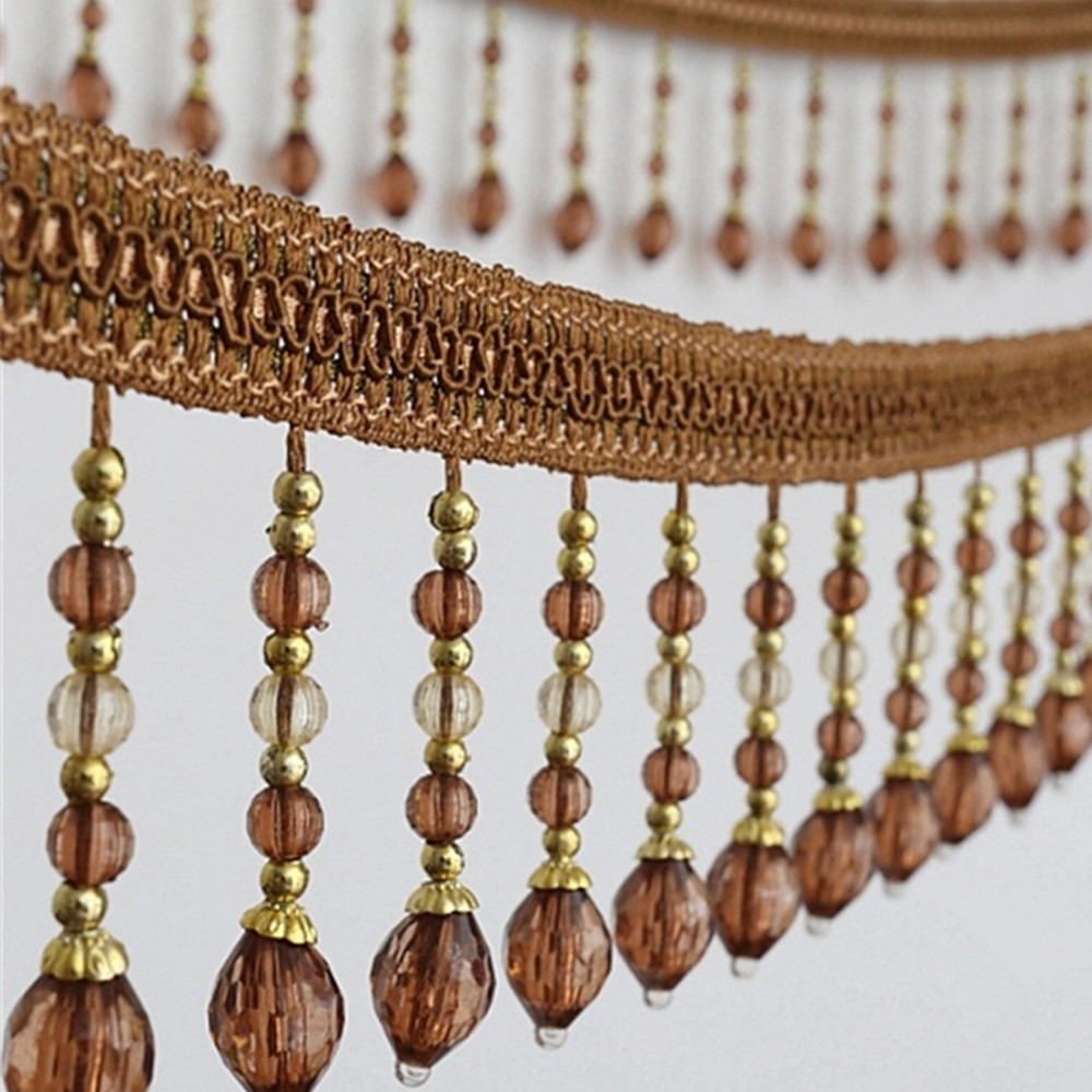 12yards Briaded Hanging Beads  - Beaded Trim Fringe 评论和价格
