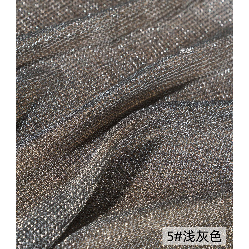 Light Gray Metallic Thread Fab - Crystal Mesh Fabric 评论和价格