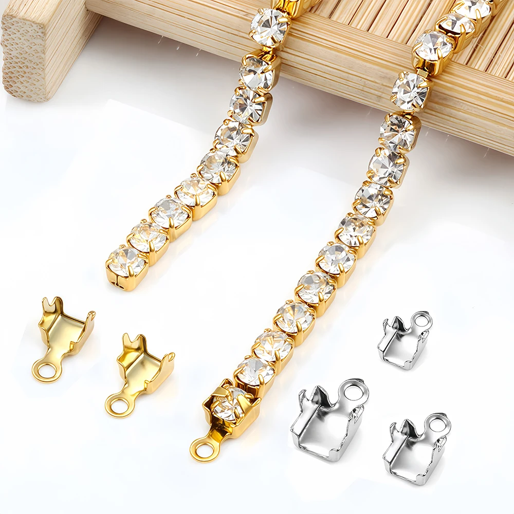 10/20Pcs Stainless Steel Gold  - Beaded Trim Fringe 评论和价格