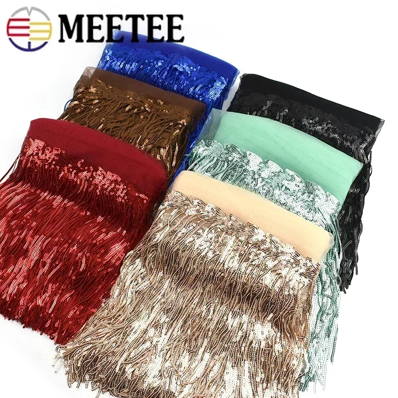 2/5/10Yards Sequin Embroidery  - Beaded Trim Fringe 评论和价格