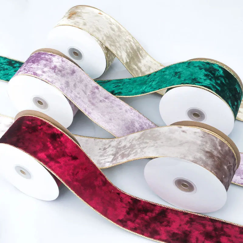50MM Wired Edge Reversible Vel - Velvet Ribbon Roll 评论和价格