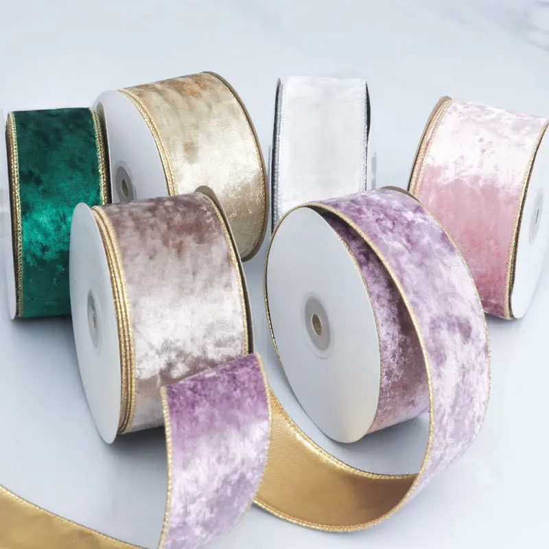 50MM Wired Edge Reversible Vel - Velvet Ribbon Roll 评论和价格