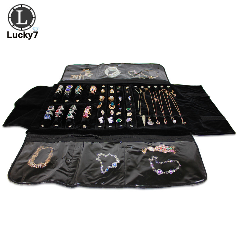 Portable Zipper Velvet Jewelry - Velvet Ribbon Roll 评论和价格