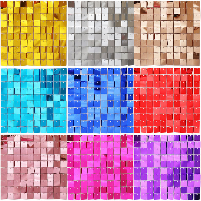 6-27 Pcs Light Golden Shimmer  - Sequin Fabric Panel 评论和价格