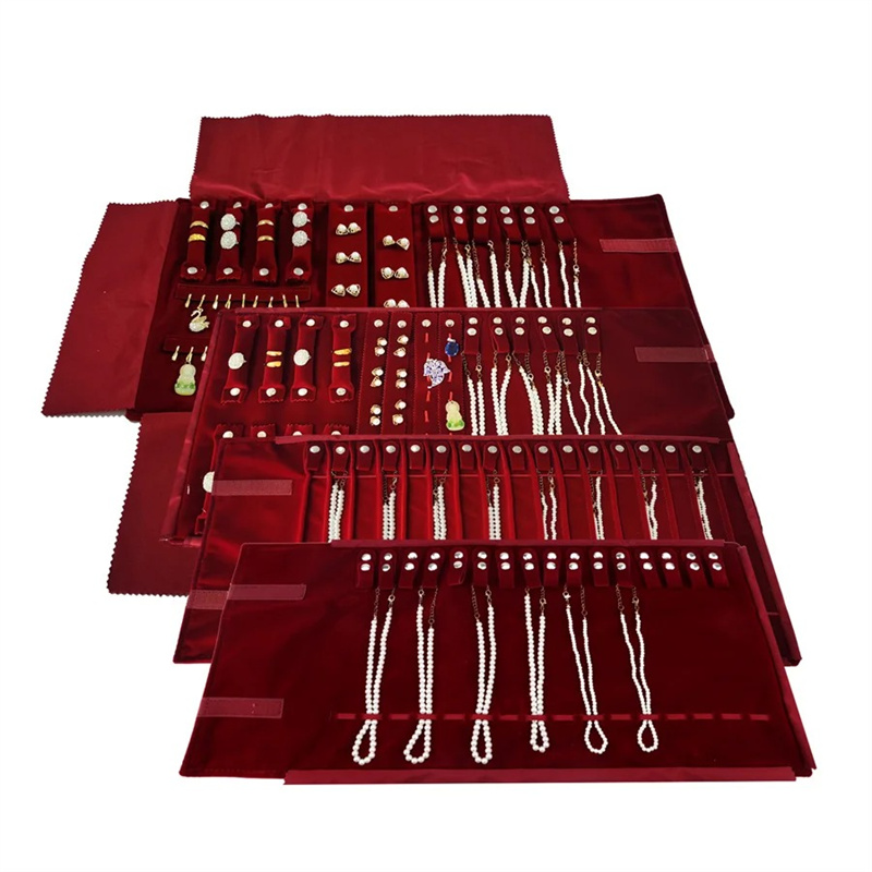 Burgundy Velvet Jewelry Roll-U - Velvet Ribbon Roll 评论和价格