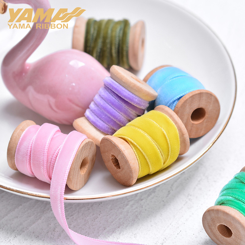 YAMA-Monochrome Velvet Ribbon, - Velvet Ribbon Roll 评论和价格