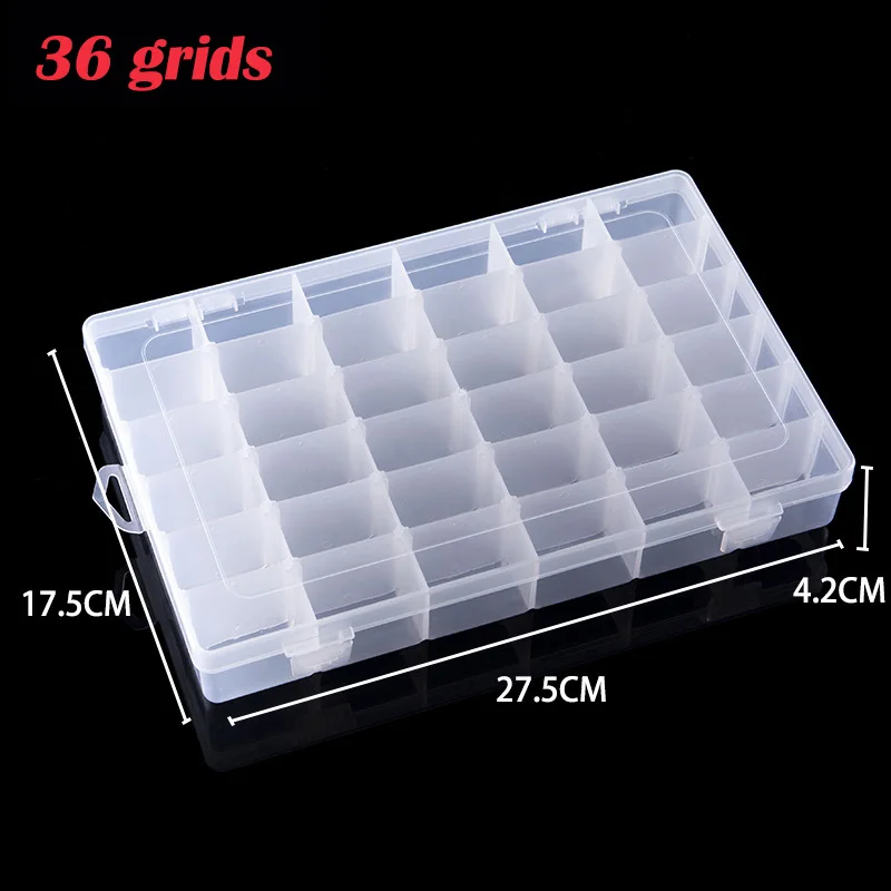 6/24/36 Grids Plastic Storage  - Craft Embellishment Storage 评论和价格
