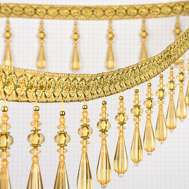 100cm Crystal Hanging Beads Ta - Beaded Trim Fringe 评论和价格