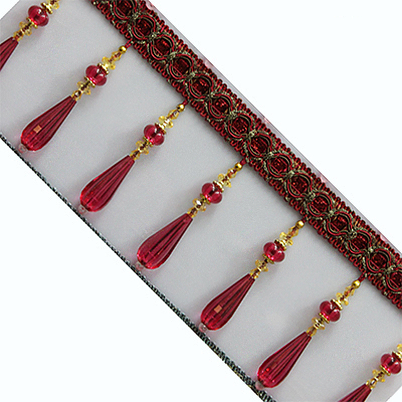 100cm Crystal Hanging Beads Ta - Beaded Trim Fringe 评论和价格