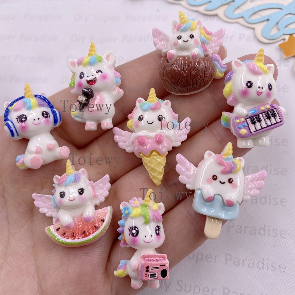 10pcs Resin Colorful Cartoon R - Christmas Craft Embellishment 评论和价格
