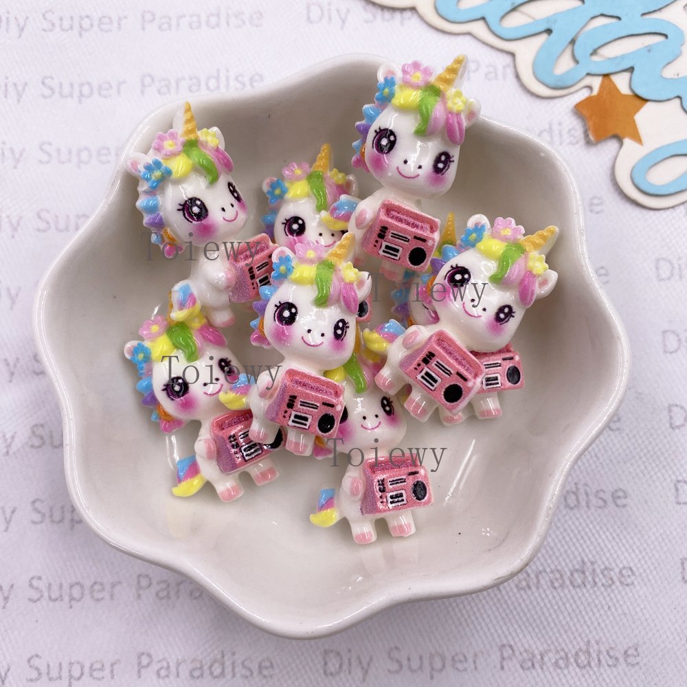 10pcs Resin Colorful Cartoon R - Christmas Craft Embellishment 评论和价格