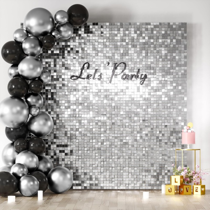 12/16/18/24PCS Shimmer Wall Ba - Sequin Fabric Panel 评论和价格
