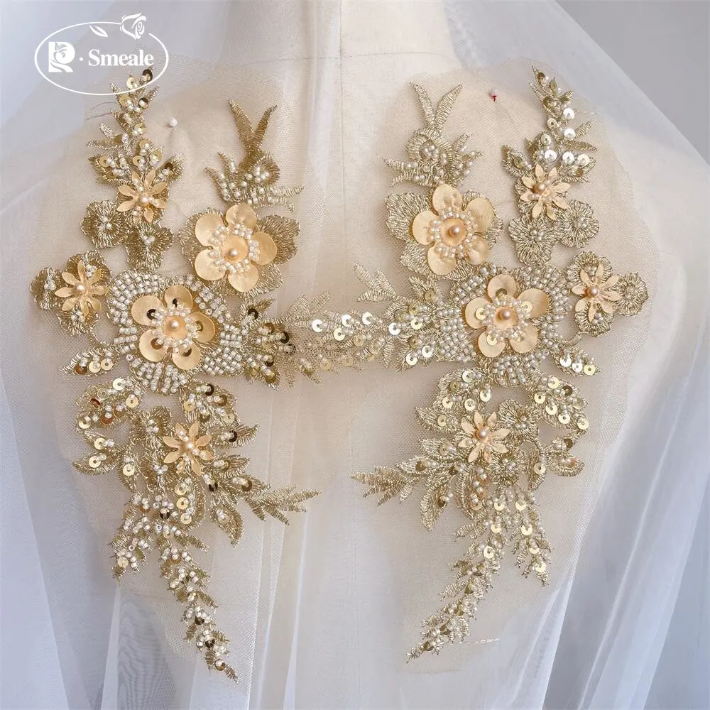 2PCS/1Pair New 12 Colors Sequi - Applique Patch Flower 评论和价格