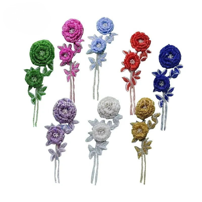 NEW Multicolor Handmade Beaded - Applique Patch Flower 评论和价格