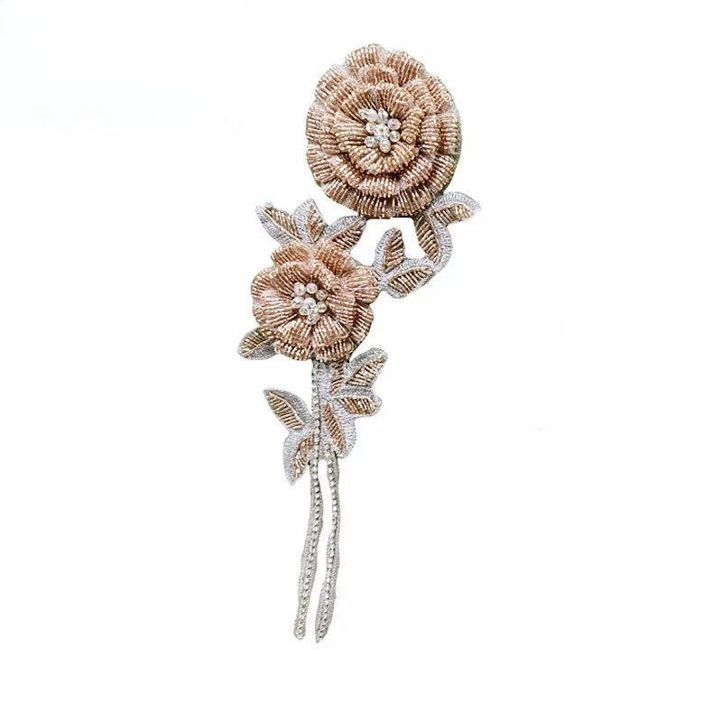 NEW Multicolor Handmade Beaded - Applique Patch Flower 评论和价格