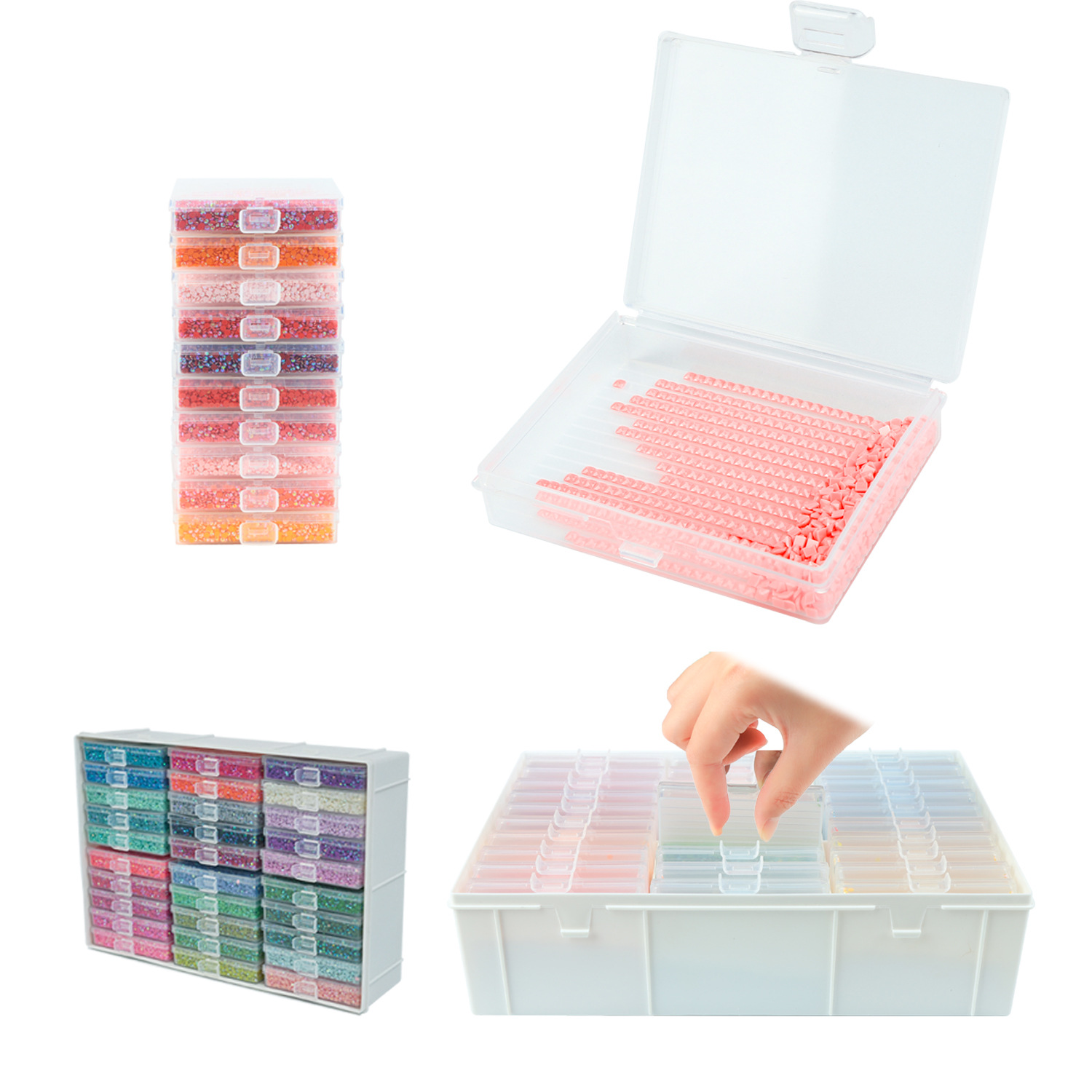 Diamond Painting Art Trays Set - Craft Embellishment Storage 评论和价格
