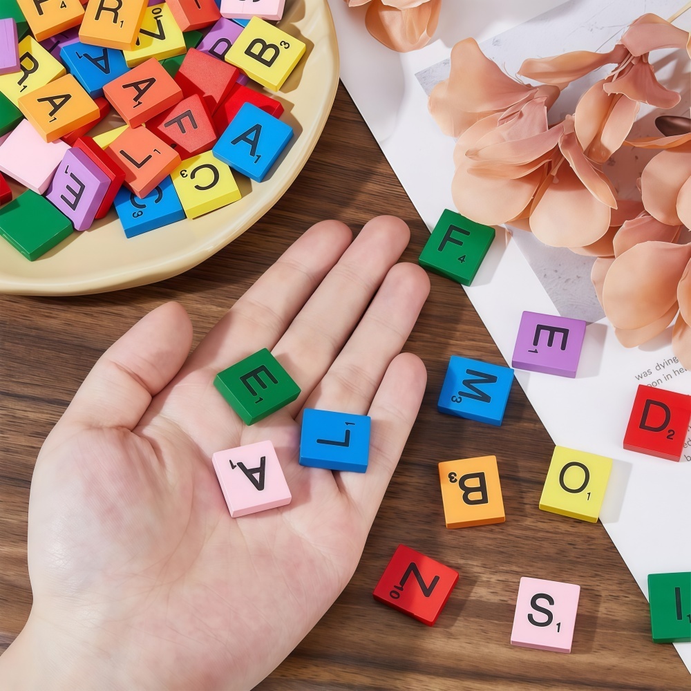 100PCS  Wooden Letter Cubes fo - Craft Embellishment 评论和价格