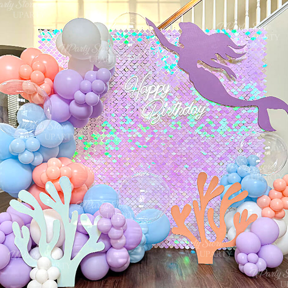 12pcs Mermaid Sequins Wall Pan - Sequin Fabric Panel 评论和价格