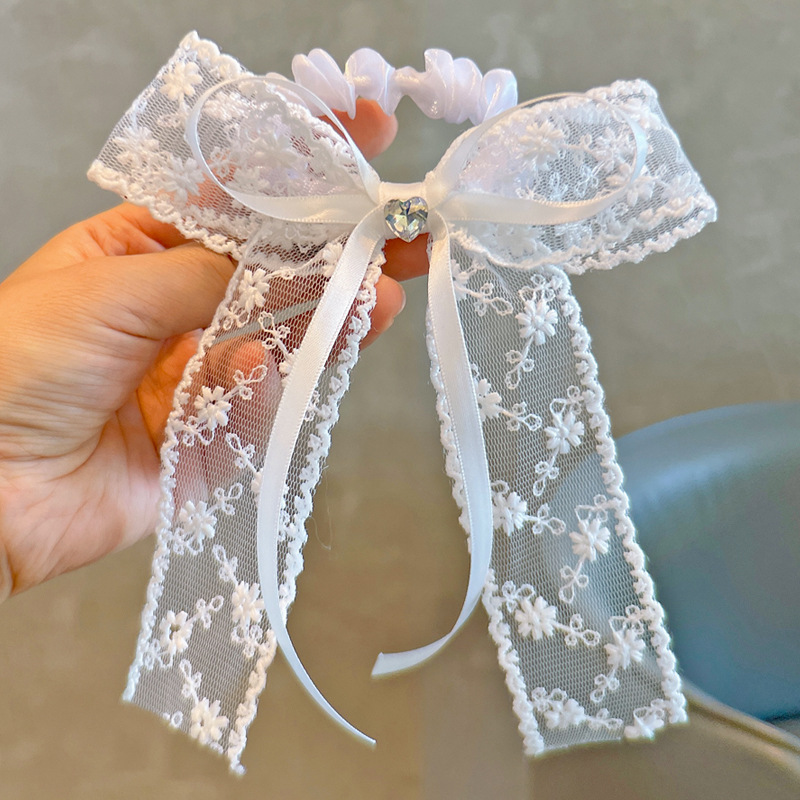 Elastic Hair Ties White Lace B - Tassel Fringe Trim 评论和价格