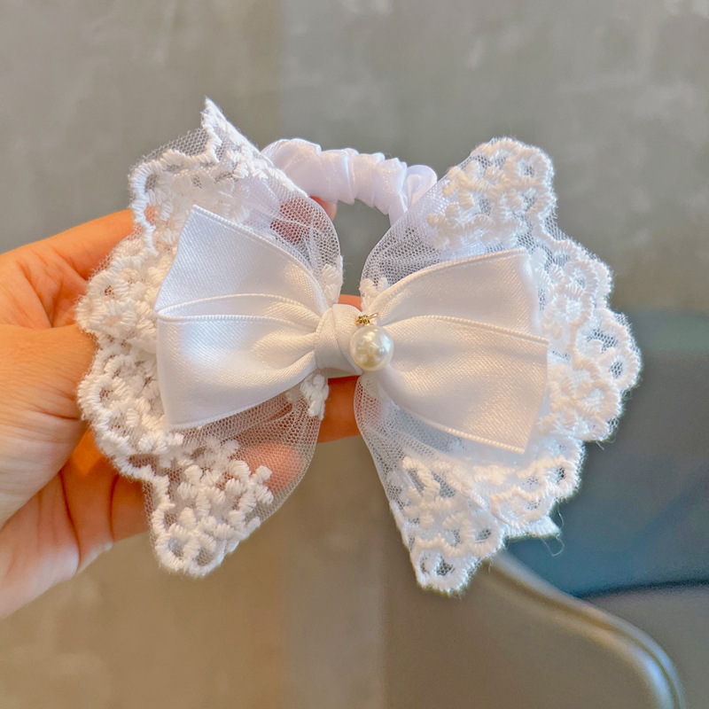 Elastic Hair Ties White Lace B - Tassel Fringe Trim 评论和价格