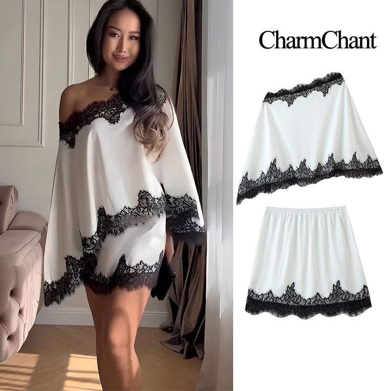 CHARMCHANT Women's Satin Lace  - Elastic Lace Trim 评论和价格