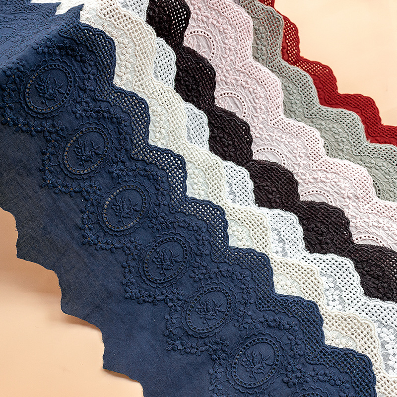 2Yards Colorful  Cotton Embroi - Lace Ribbon Trim 评论和价格