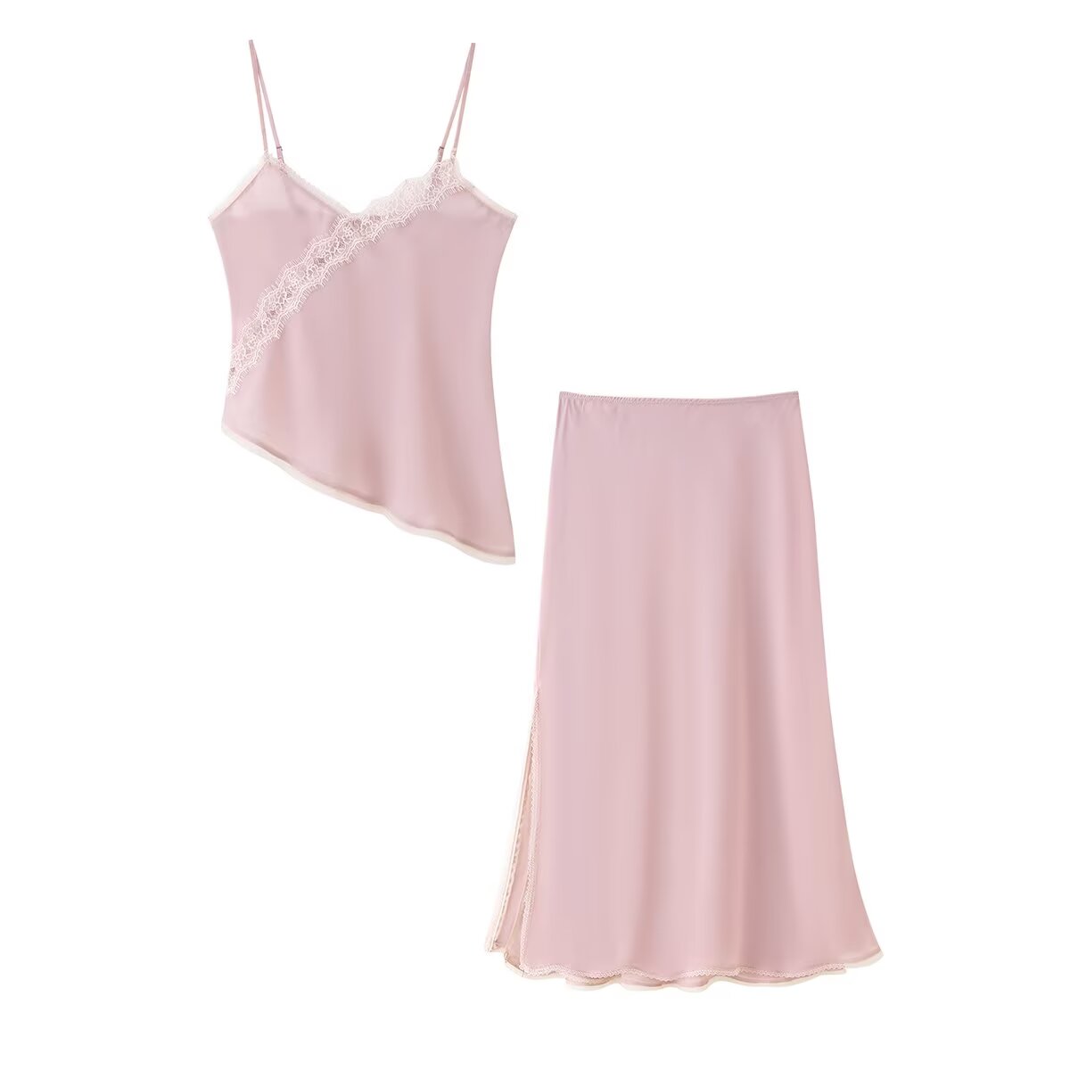 Tidalyf 2025 Women Pink Cami T - Elastic Lace Trim 评论和价格