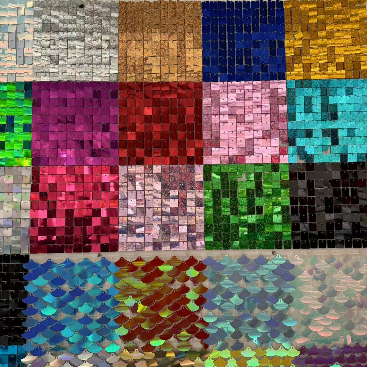Shimmer Wall Backdrop Panels L - Sequin Fabric Panel 评论和价格
