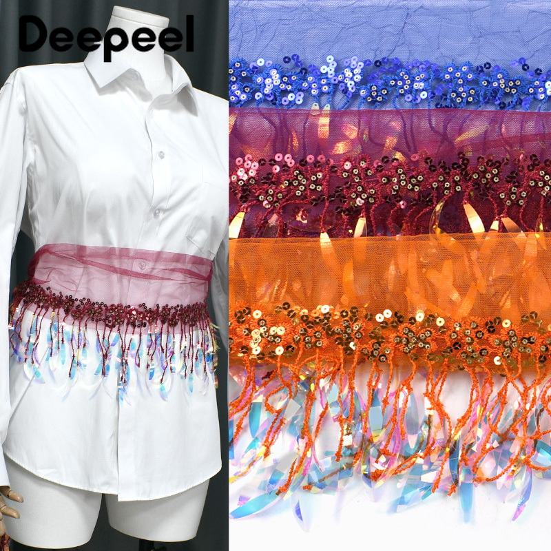 2/5/10Yards 15cm Sequins Bead  - Beaded Trim Fringe 评论和价格