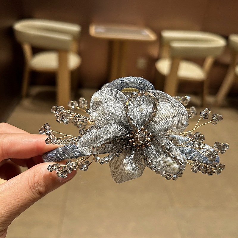 Elegant Korean Hair Accessorie - Crystal Mesh Fabric 评论和价格