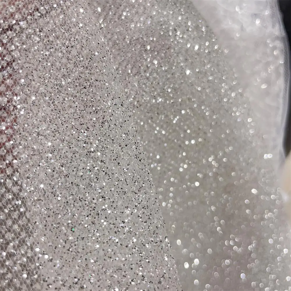 Superdensity-Silver Glitter Ne - Crystal Mesh Fabric 评论和价格