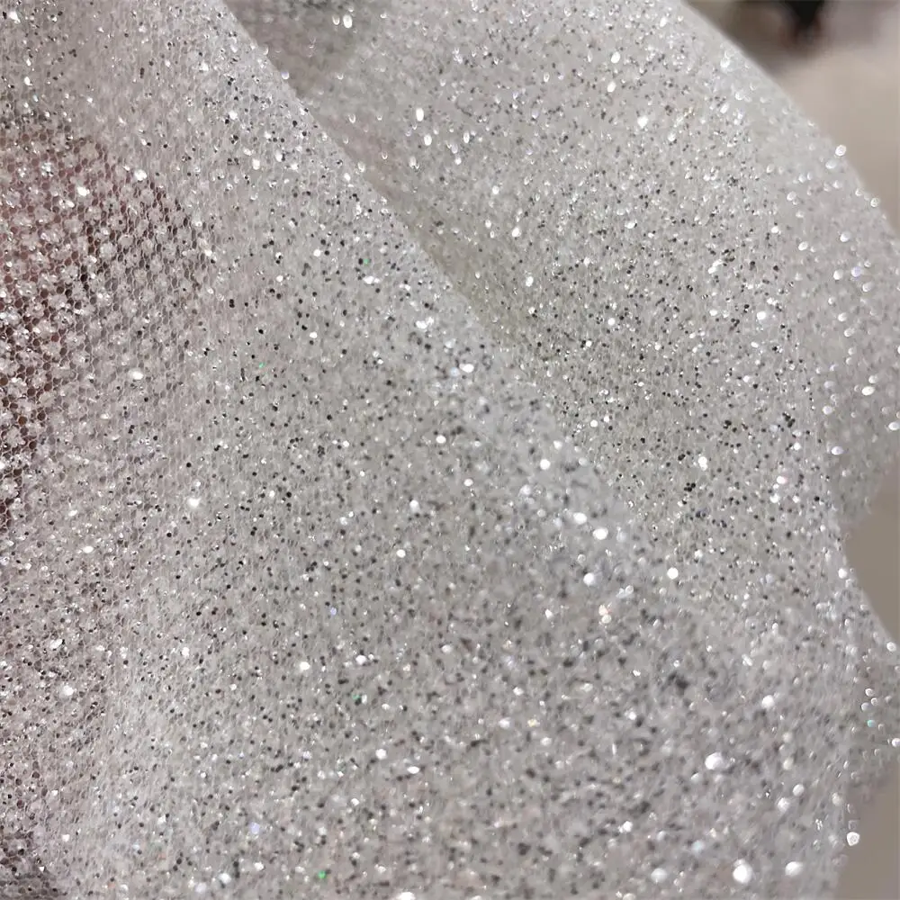 Superdensity-Silver Glitter Ne - Crystal Mesh Fabric 评论和价格