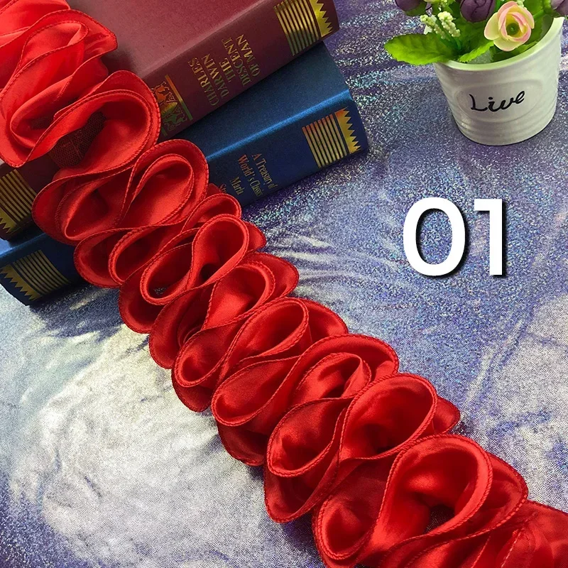 5Yards Pleated Ruffled Trim Sh - Lace Ribbon Trim 评论和价格