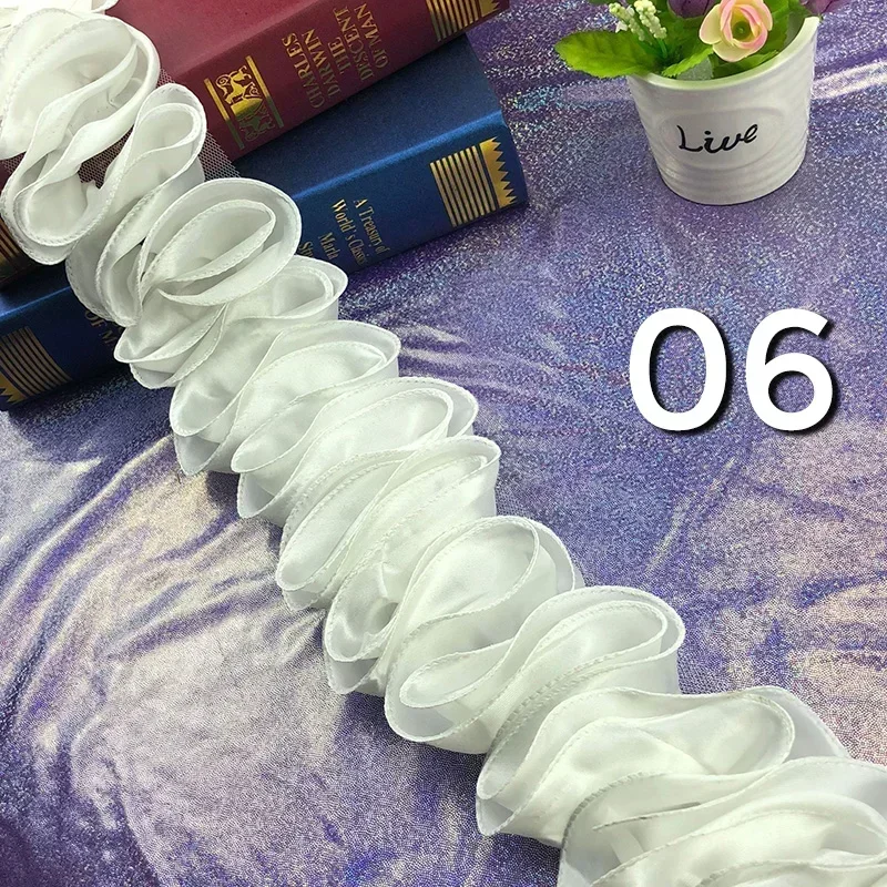 5Yards Pleated Ruffled Trim Sh - Lace Ribbon Trim 评论和价格