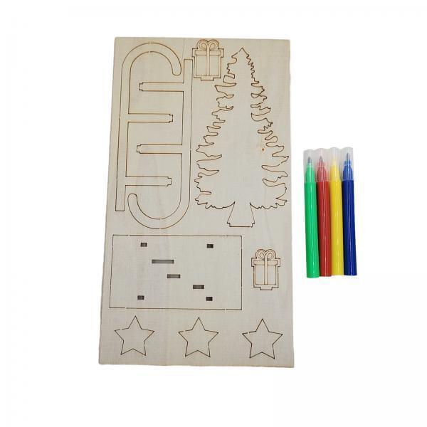 3x DIY Wooden Crafts Christmas - Christmas Craft Embellishment 评论和价格